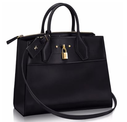 city steamer leather tote bag front view